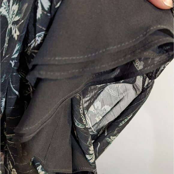 NWT Veronica Beard | Marilyn Cold Shoulder Ruffle Midi Dress - Picture 11 of 13